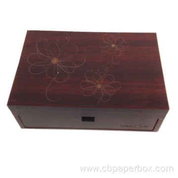 Wood Drawer Storage Box For Dates Laser Logo